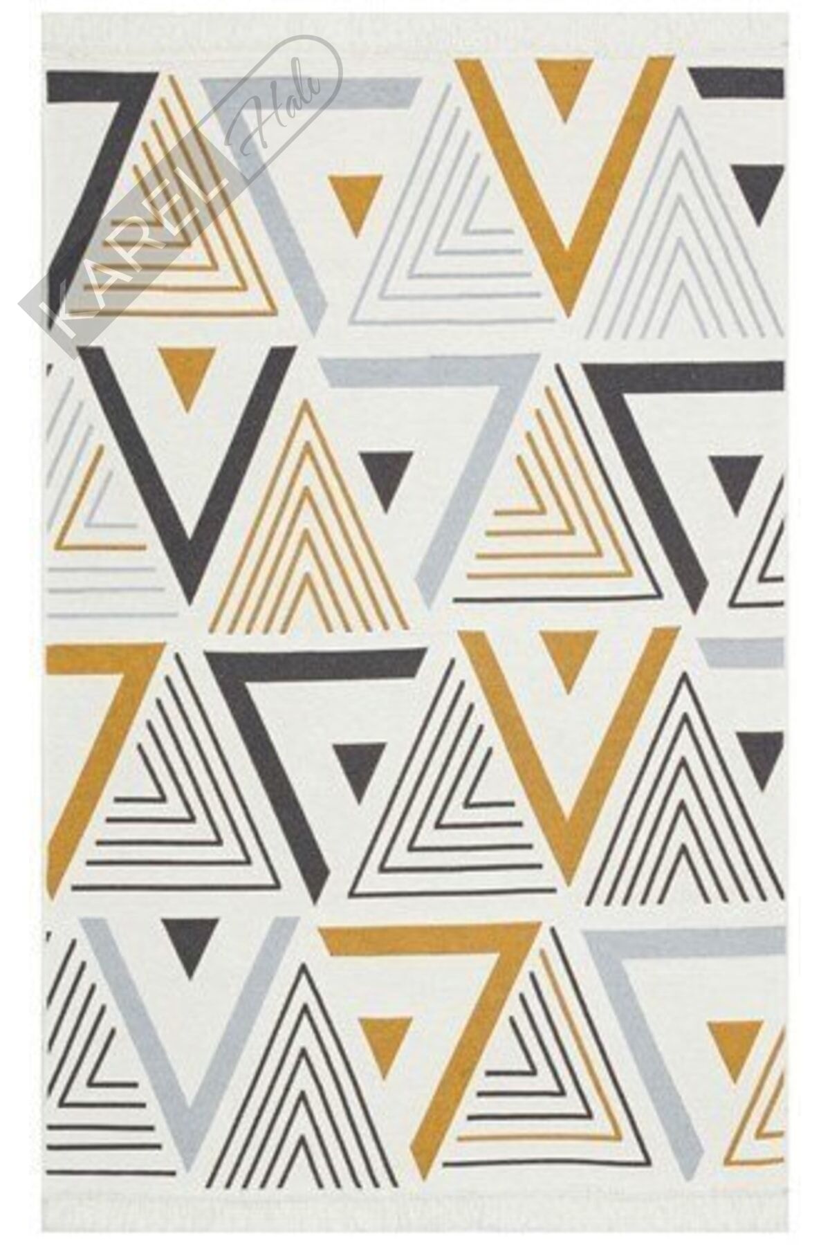 Arya Kilim Ar18 Sarı Gri Çift Taraflı Kilim