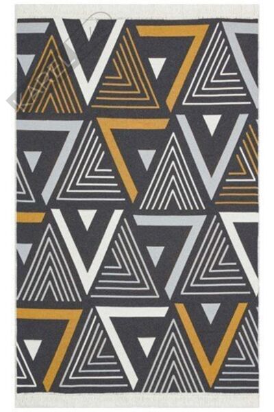 Arya Kilim Ar18 Sarı Gri Çift Taraflı Kilim