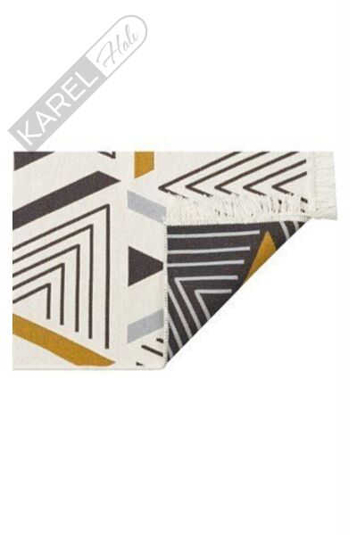 Arya Kilim Ar18 Sarı Gri Çift Taraflı Kilim