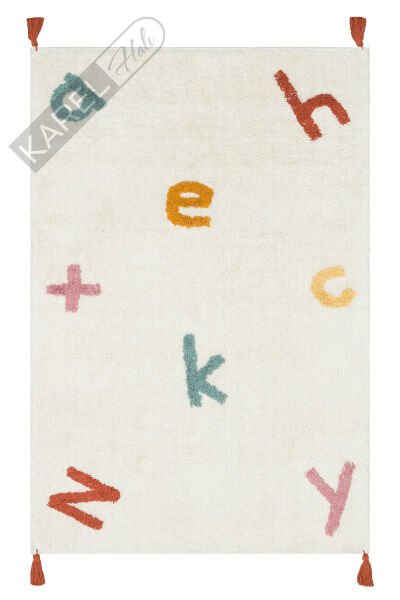 COTTON BOON XW CBN 05 MULTY XW Yıkanabilir Kaymaz Tabanlı Naturel Pamuk Bebek Halısı