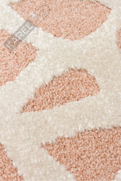 Piccolo PCL08 Krem Multi Pastel Renkli Zebra Temalı Hav ve Toz Vermeyen Çocuk Halısı