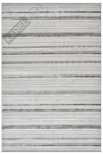 Seyran Halı Roma 428 Gri Akrilik Saçaklı Premium Halı