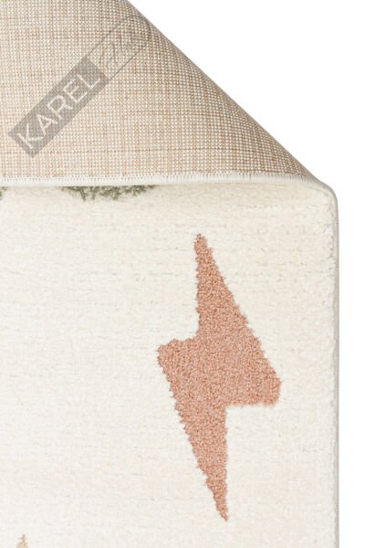 Piccolo PCL06 Krem Multi Pastel Renkli Hayvan Temalı Hav ve Toz Vermeyen Çocuk Halısı
