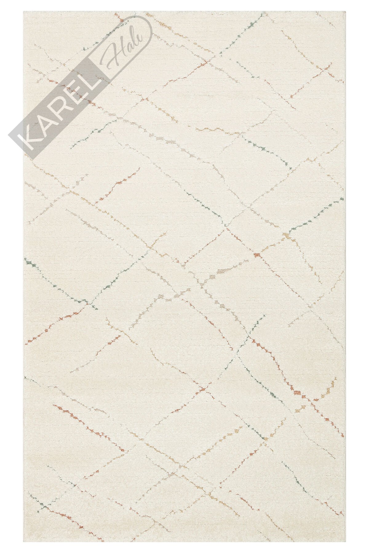 Piccolo PCL05 Krem Pastel Renkli Hav ve Toz Vermeyen Çocuk Halısı