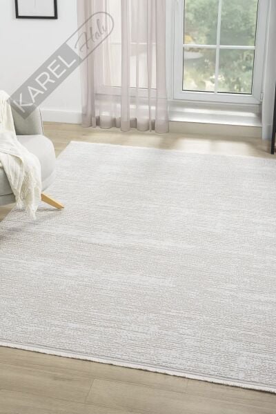 Seyran Halı Roma 429 Krem Akrilik Saçaklı Premium Halı