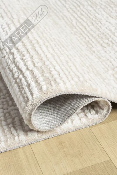 Seyran Halı Roma 429 Krem Akrilik Saçaklı Premium Halı