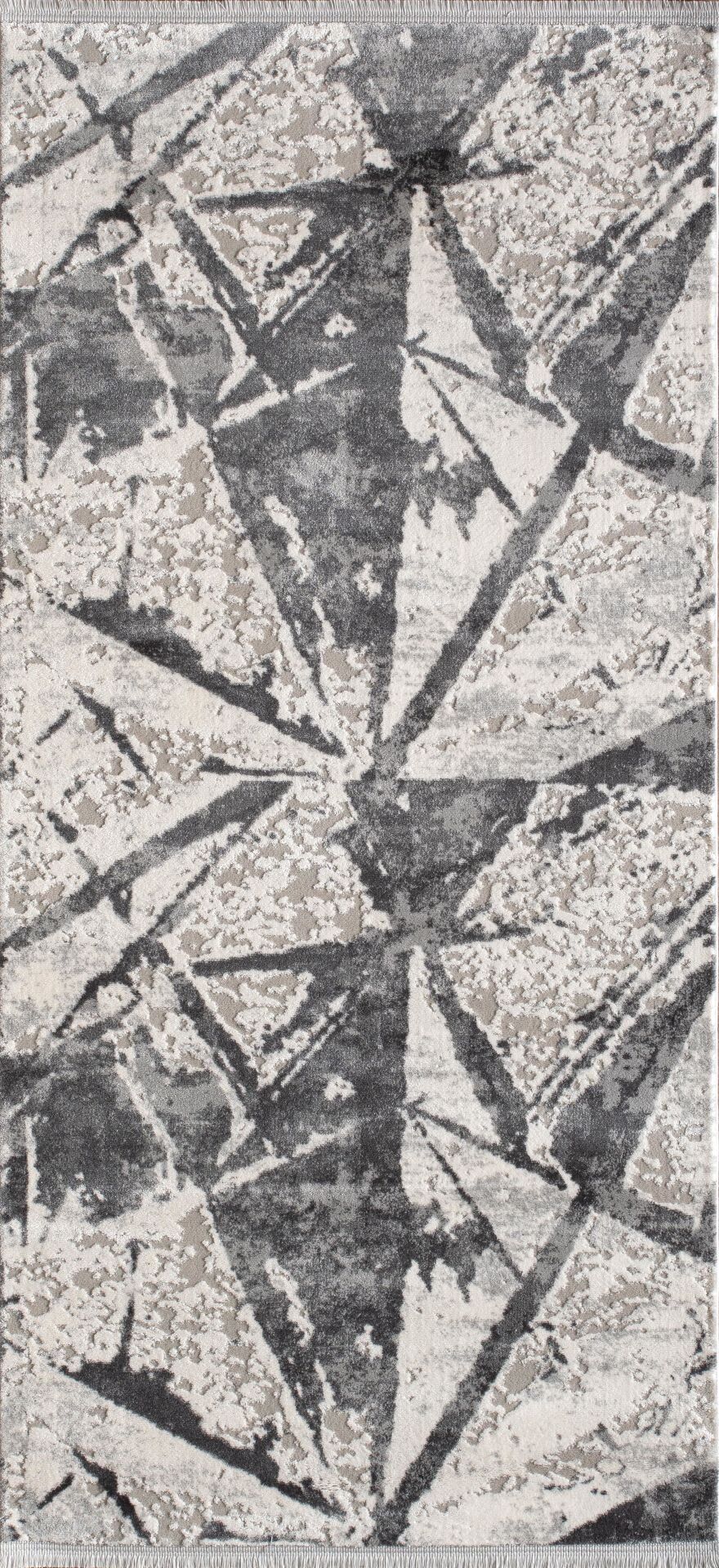 Artemis Halı Samoa - 02967B - Gri Krem Akrilik Saçaklı Halı