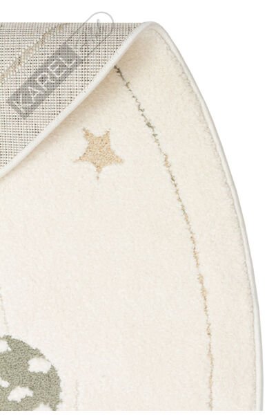 Piccolo PCL02 Krem Multi Pastel Renkli Uzay Temalı Hav ve Toz Vermeyen Çocuk Halısı