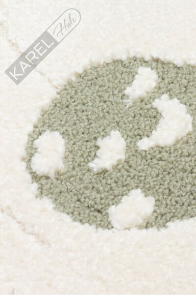 Piccolo PCL02 Krem Multi Pastel Renkli Uzay Temalı Hav ve Toz Vermeyen Çocuk Halısı