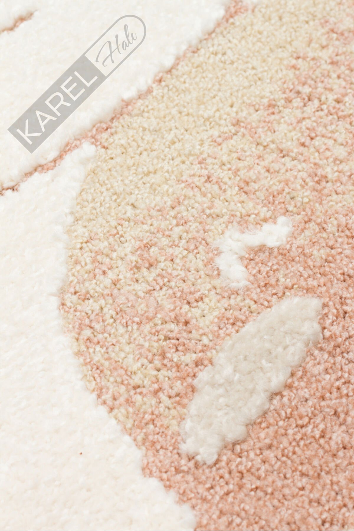 Piccolo PCL02 Krem Multi Pastel Renkli Uzay Temalı Hav ve Toz Vermeyen Çocuk Halısı