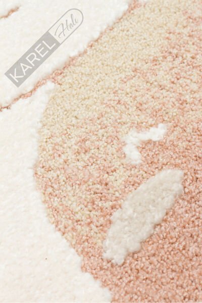 Piccolo PCL02 Krem Multi Pastel Renkli Uzay Temalı Hav ve Toz Vermeyen Çocuk Halısı