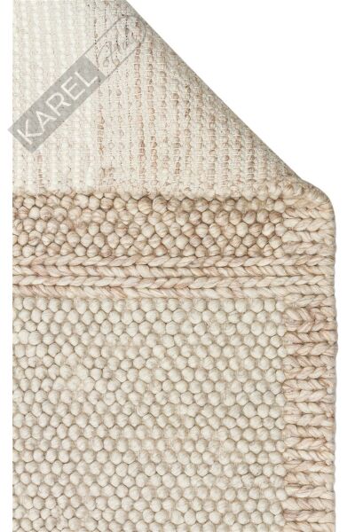 JADE MARJORY NATURAL  Naturel Kazak Örgü Desenli El Dokuma Örgü Halı