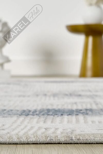 Seyran Halı Roma 426 Mavi Akrilik Saçaklı Premium Halı