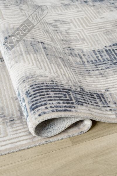 Seyran Halı Roma 426 Mavi Akrilik Saçaklı Premium Halı