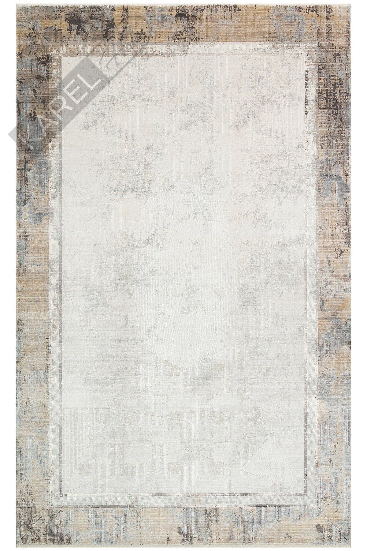 MAHAL MHL 03 CREAM ANTRASIT  Modern Desenli Yüksek Kalite Sık Dokuma Salon Halısı