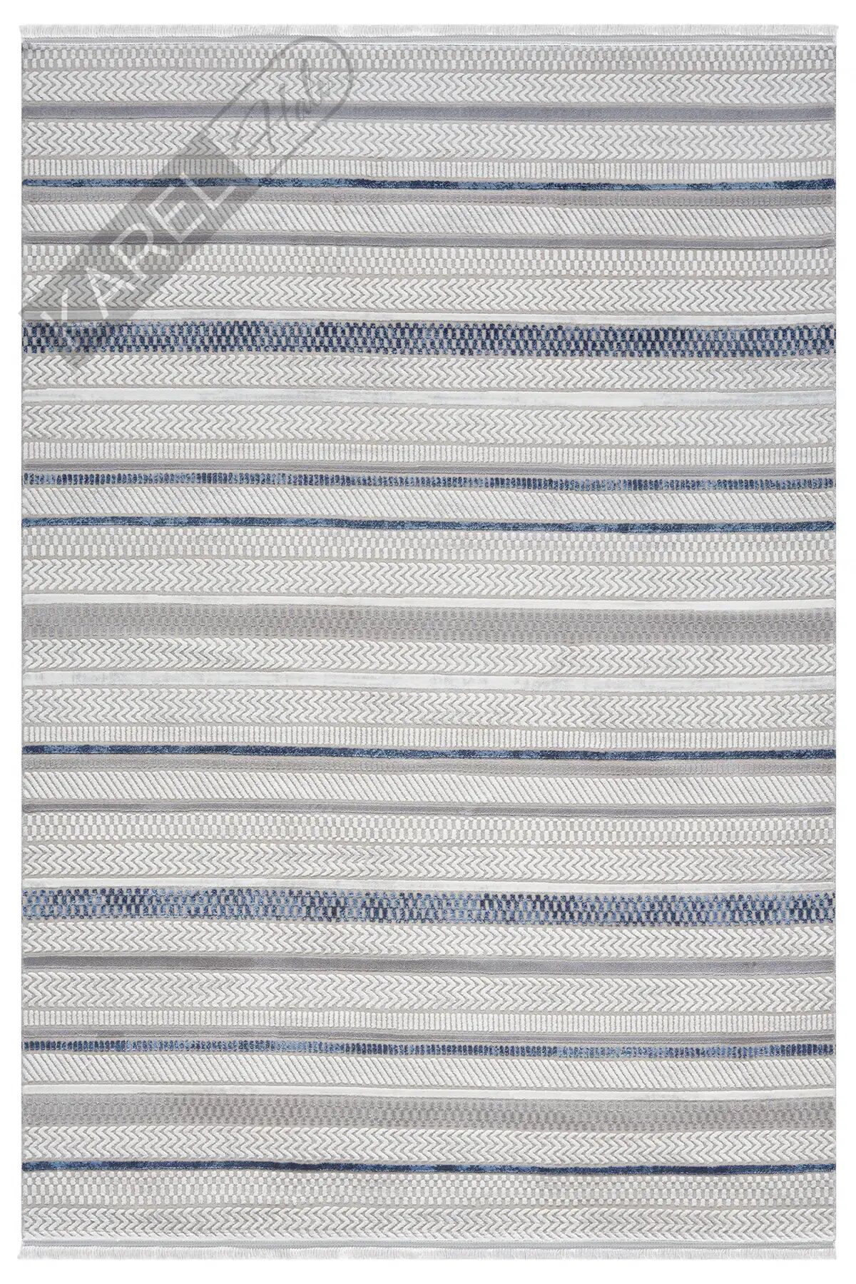 Seyran Halı Roma 428 Mavi Akrilik Saçaklı Premium Halı