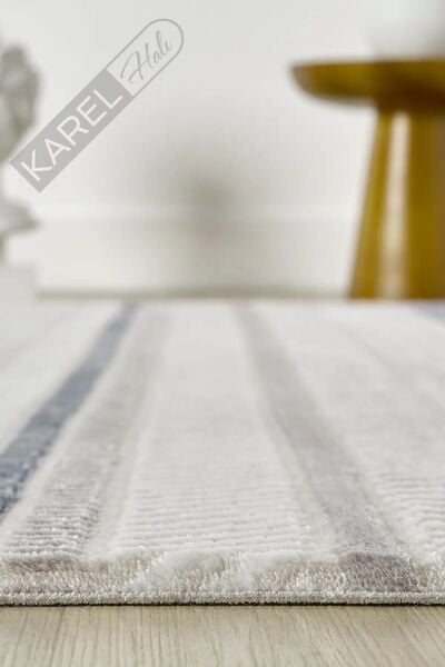 Seyran Halı Roma 428 Mavi Akrilik Saçaklı Premium Halı