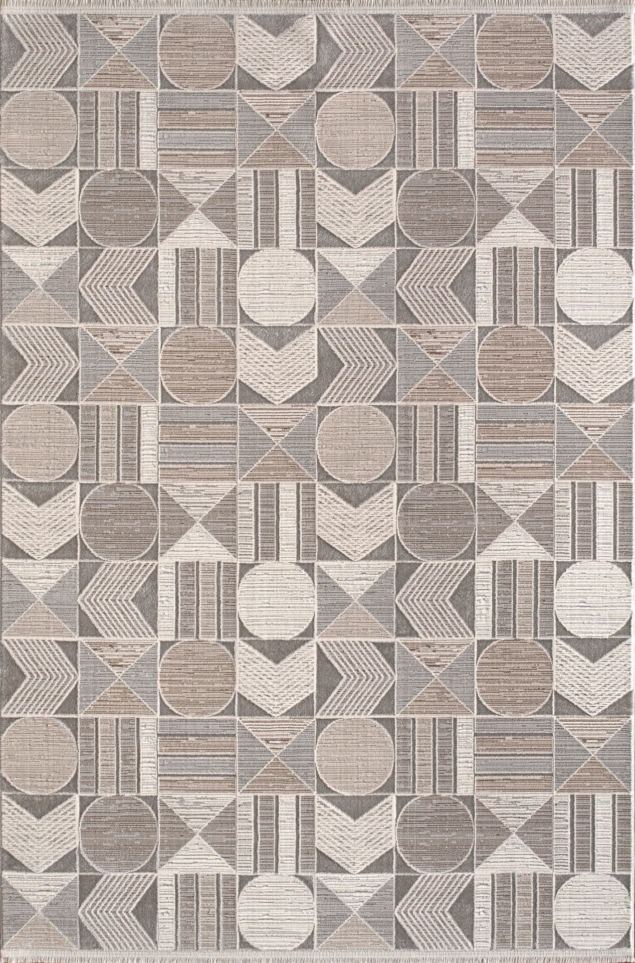 Artemis Halı Gina - 03074B -Krem Gri Polyester Halı