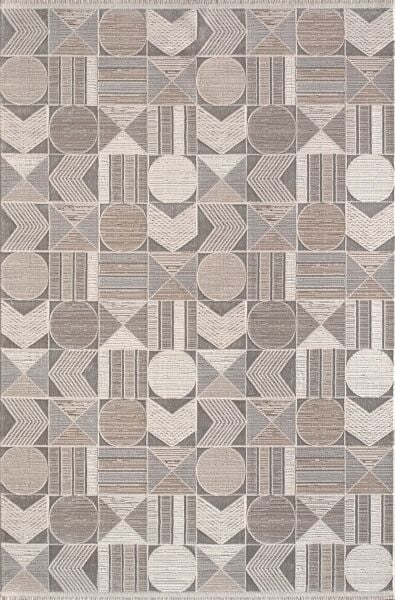 Artemis Halı Gina - 03074B -Krem Gri Polyester Halı