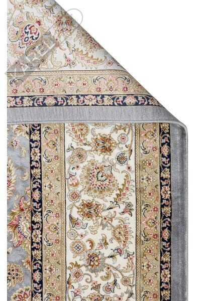 ISFAHAN ISF 03 GREY CREAM Klasik Desenli Yüksek Kalite Sık Dokuma Makine Halısı