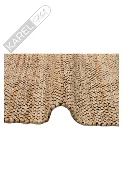 ECHO ECH 07 NATURAL BLACK  El Dokuma Naturel Jüt Hasır Halı