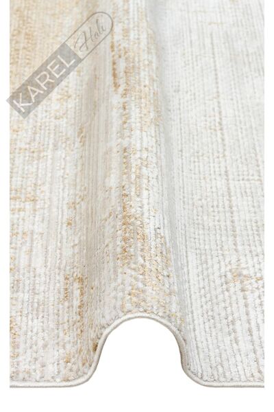 ROMA RM 02 CREAM TERRA  Viskon ve Polyester ile Üretilen Şık Salon Halısı