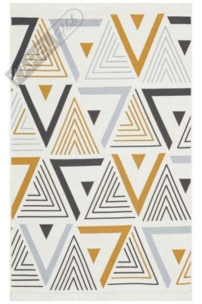 Arya Kilim Ar18 Sarı Gri Çift Taraflı Kilim