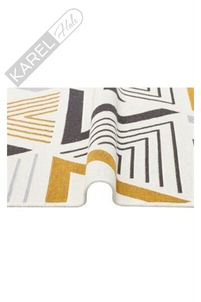 Arya Kilim Ar18 Sarı Gri Çift Taraflı Kilim