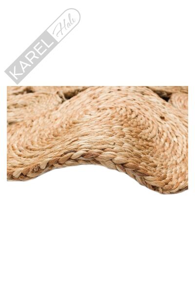 SOLO CA-104 NATURAL XW  Yuvarlak veya Oval El Dokuma Naturel Jüt Hasır Halı