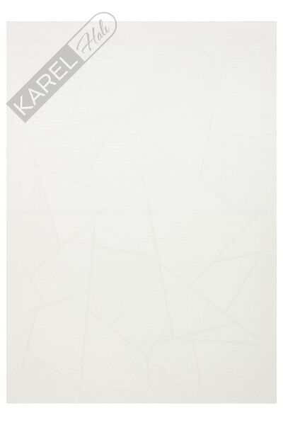 MONO LUX MNO LUX 01 WHITE Kaymaz Tabanlı Modern Desenlere Sahip İnce Halı
