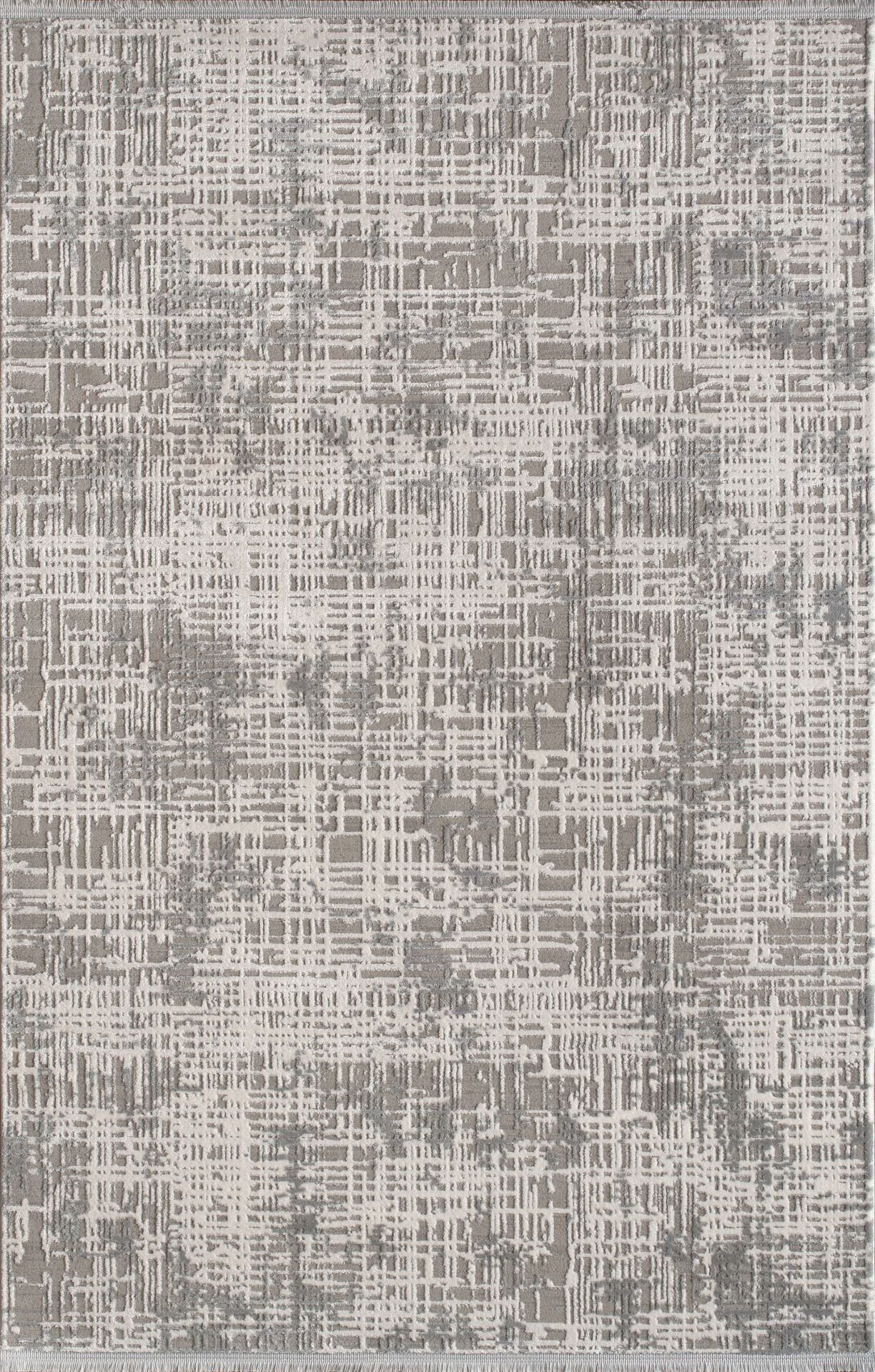 Artemis Halı Samoa - 02965A - Gri Krem Akrilik Saçaklı Halı