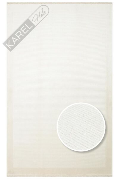 NAPOLI NAP 02 CREAM Sade Desenli Modern Sık Dokuma Makine Halısı