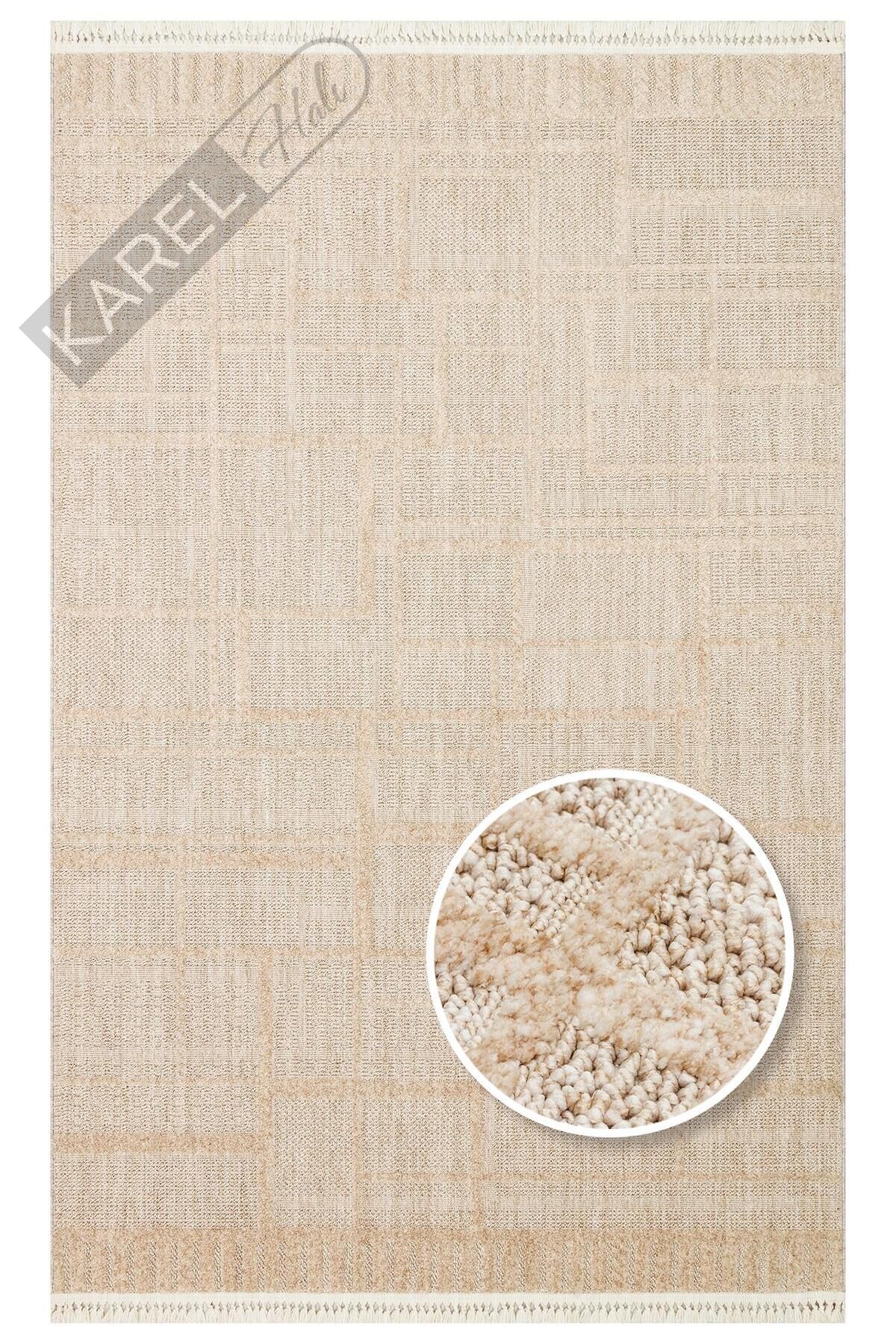 JOY JOY 03 BEIGE  Hav Toz Vermeyen Yumuşak dokulu Modern Makine Halısı