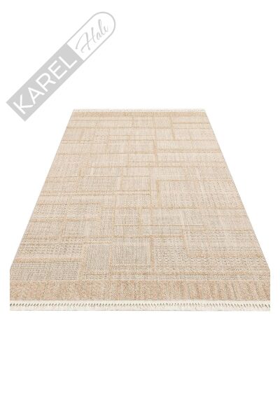 JOY JOY 03 BEIGE  Hav Toz Vermeyen Yumuşak dokulu Modern Makine Halısı