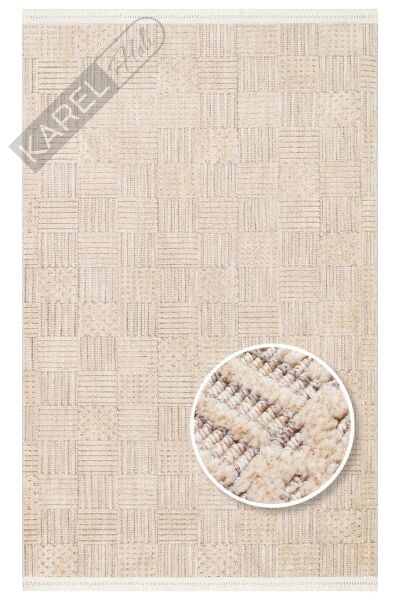 JOY JOY 05 BEIGE GOLD  Hav Toz Vermeyen Yumuşak dokulu Modern Makine Halısı