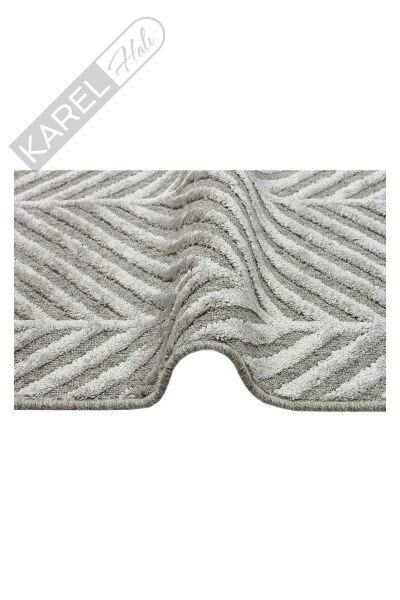 ZENITH ZNT 04 GREY  Yüksek Alçak Dokulu Naturel Yün ve Viskon Modern Dokuma Halı