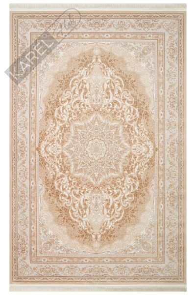 PERSIAN PER 01 BEIGE Klasik Desenli Yüksek Kalite Sıkı ve İnce Dokuma Yaklaşık 3 Milyon Point Makin
