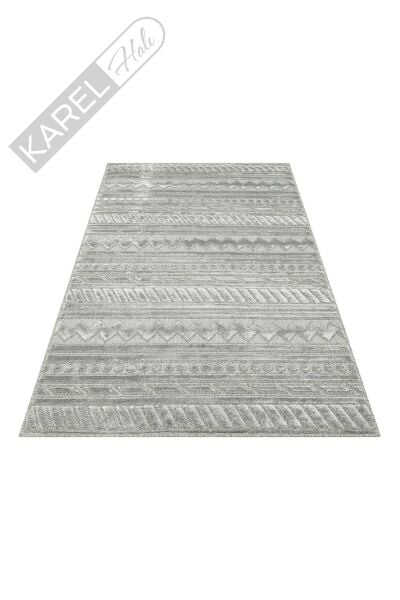 ZENITH ZNT 06 GREY  Yüksek Alçak Dokulu Naturel Yün ve Viskon Modern Dokuma Halı