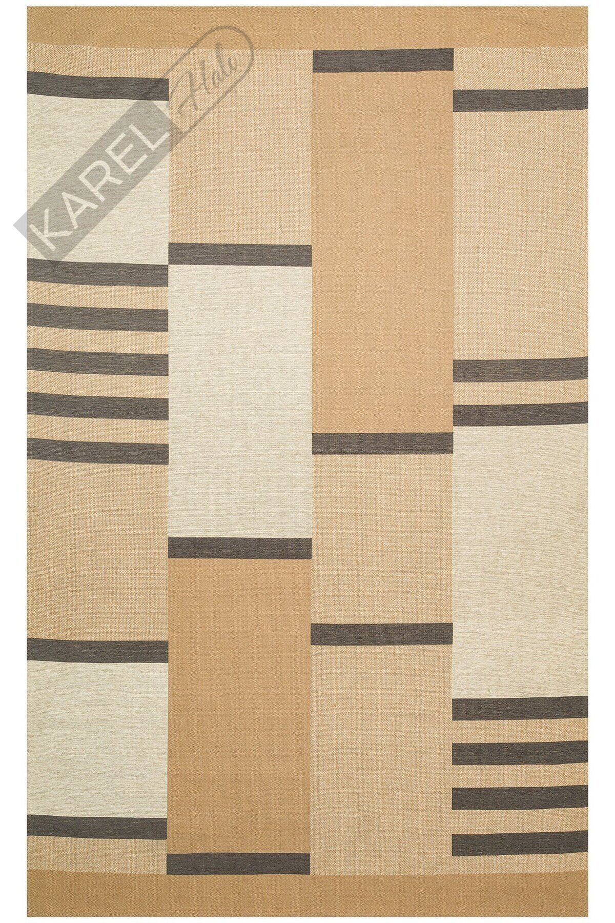 BROOKLYN BRK 14 NATURAL GREY Hasır Görünümlü Kaymaz Renkli Dokuma Modern Kilim