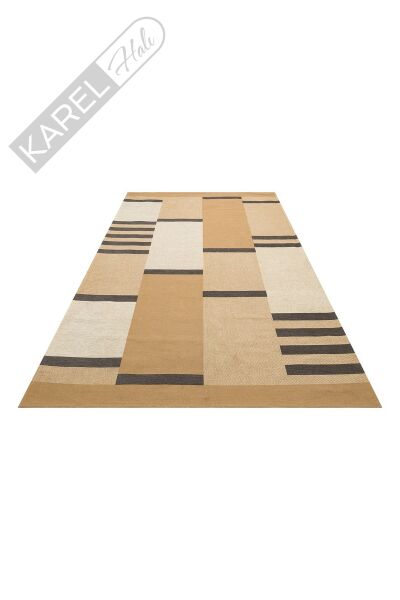 BROOKLYN BRK 14 NATURAL GREY Hasır Görünümlü Kaymaz Renkli Dokuma Modern Kilim