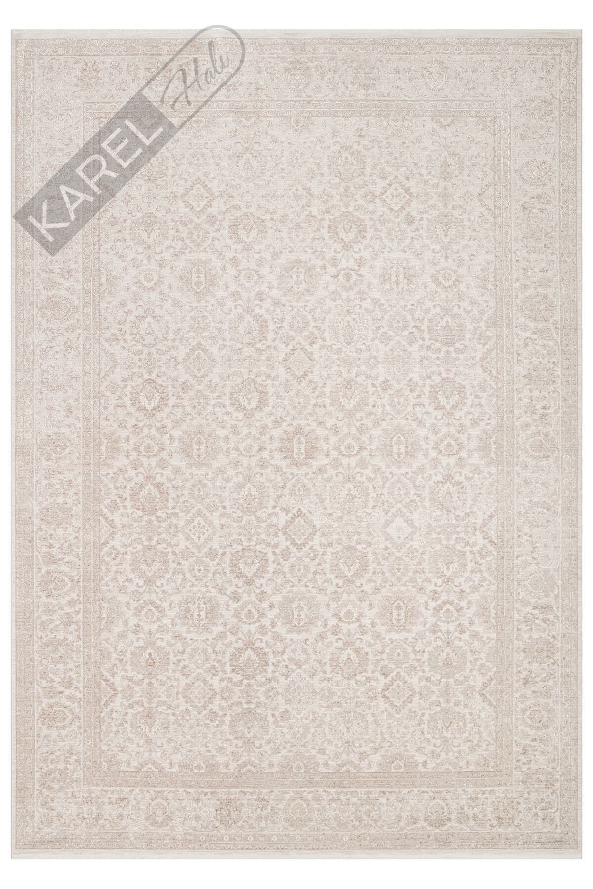 MAHAL MOOD MHL MOOD 03 CREAM BEIGE Klasik Desenli Yüksek Kalite Sık Dokuma Salon Halısı