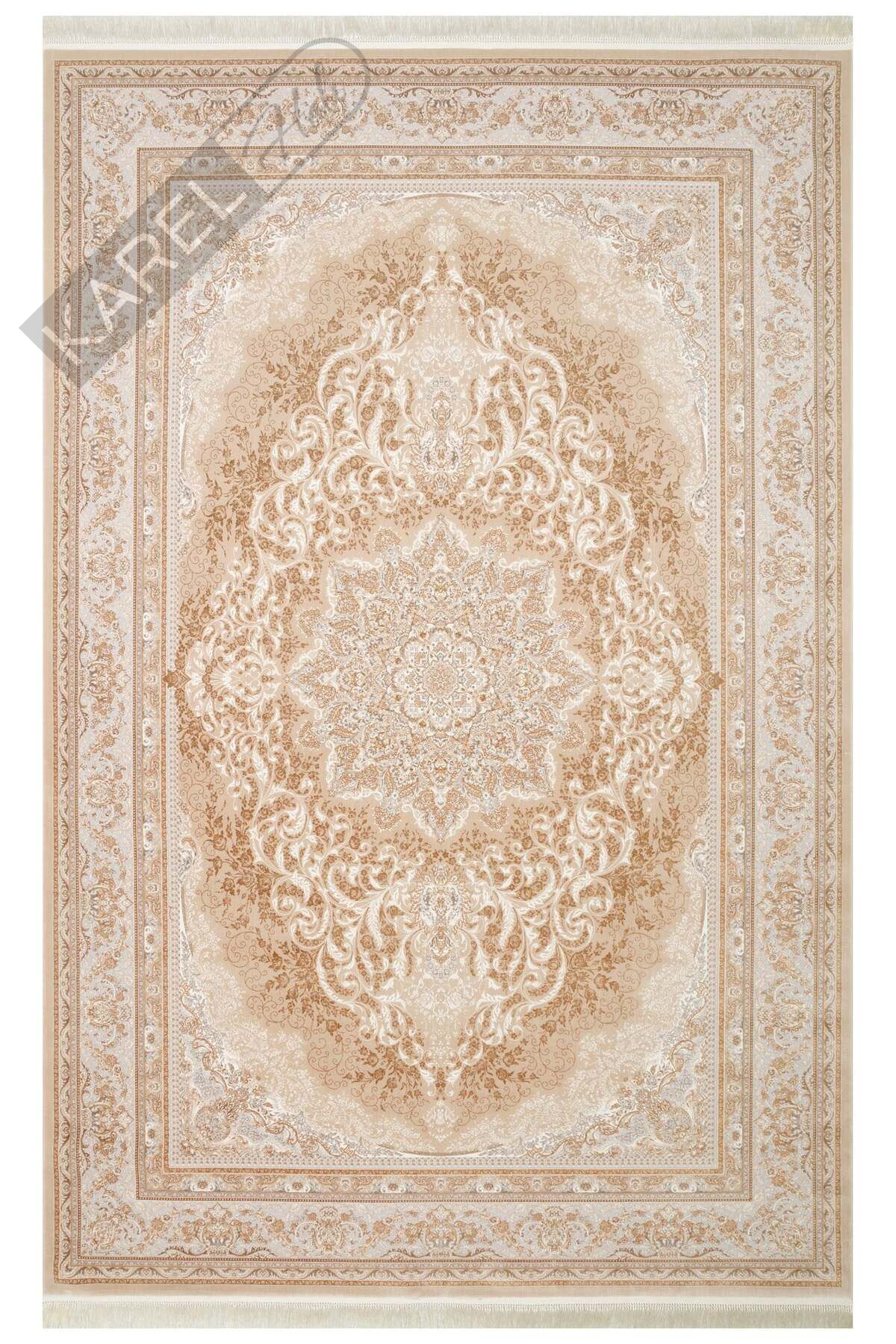 PERSIAN PER 01 BEIGE Klasik Desenli Yüksek Kalite Sıkı ve İnce Dokuma Yaklaşık 3 Milyon Point Makin