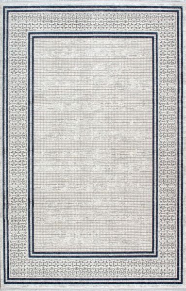 Artemis Halı Samoa - 02930B - Gri Krem Akrilik Saçaklı Halı
