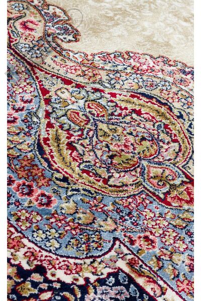 ISFAHAN ISF 02 CREAM Klasik Desenli Yüksek Kalite Sık Dokuma Makine Halısı