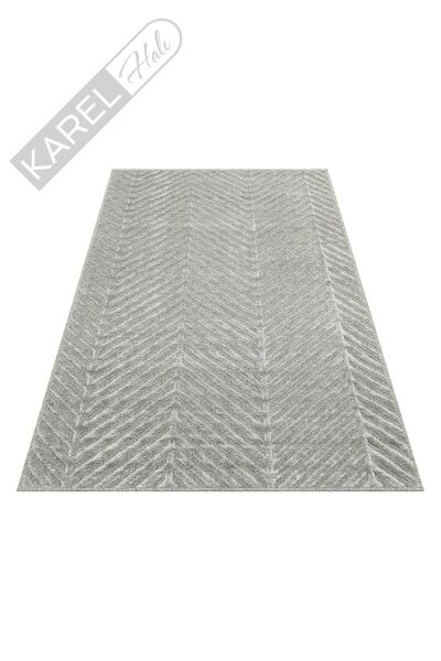 ZENITH ZNT 04 GREY  Yüksek Alçak Dokulu Naturel Yün ve Viskon Modern Dokuma Halı