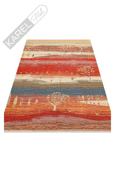 NOMAD NMD 12 TERRA Yıkanabilir, Çift Taraflı Kullanıma Uygun Yumuşak Tuşeli Otantik Kilim