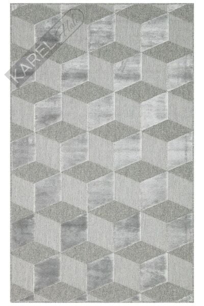 ZENITH ZNT 05 GREY  Yüksek Alçak Dokulu Naturel Yün ve Viskon Modern Dokuma Halı