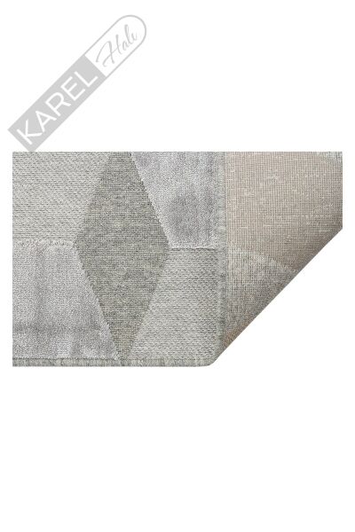 ZENITH ZNT 05 GREY  Yüksek Alçak Dokulu Naturel Yün ve Viskon Modern Dokuma Halı