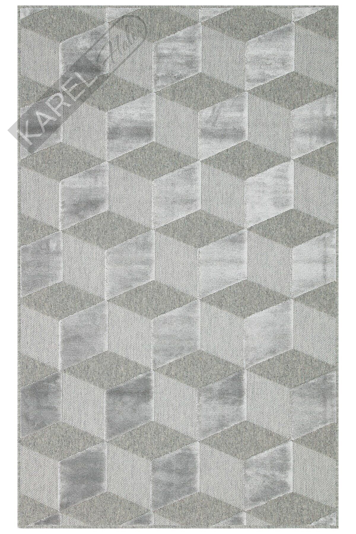 ZENITH ZNT 05 GREY  Yüksek Alçak Dokulu Naturel Yün ve Viskon Modern Dokuma Halı