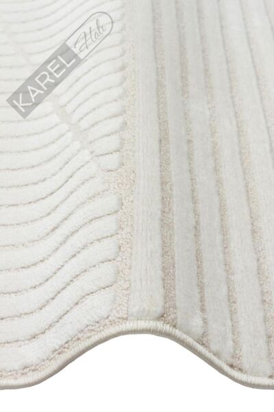 ADEL ADL 01 CREAM Yüksek Alçak Dokulu Yumuşak Tuşeli Modern Makine Halısı